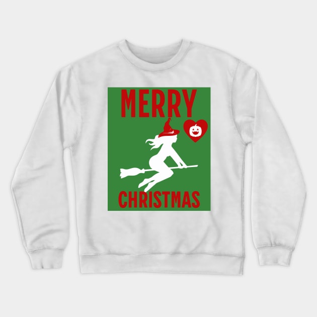 Christmas witch Crewneck Sweatshirt by cangaroo